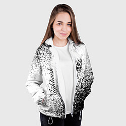 Куртка с капюшоном женская Nightwish и рок символ на светлом фоне, цвет: 3D-белый — фото 2