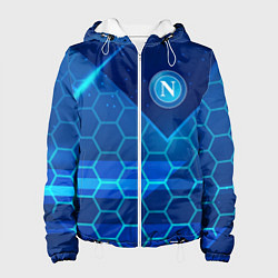 Куртка с капюшоном женская Napoli Соты абстракция, цвет: 3D-белый