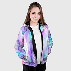 Куртка с капюшоном женская Необычные конфеты, цвет: 3D-черный — фото 2