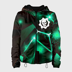 Куртка с капюшоном женская Gears of War разлом плит, цвет: 3D-черный