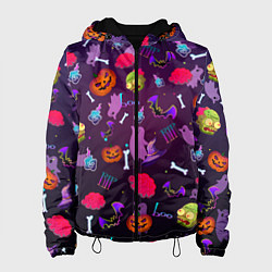 Куртка с капюшоном женская Это Хэллоуин, цвет: 3D-черный