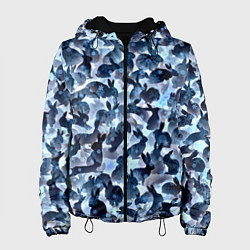 Куртка с капюшоном женская Новогдние кролики, цвет: 3D-черный