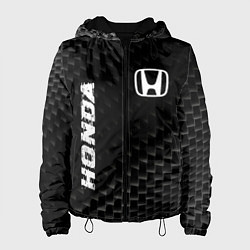 Куртка с капюшоном женская Honda карбоновый фон, цвет: 3D-черный