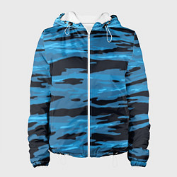 Куртка с капюшоном женская Волны Камуфляж, цвет: 3D-белый