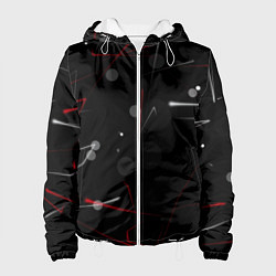 Куртка с капюшоном женская Движение частиц, цвет: 3D-белый