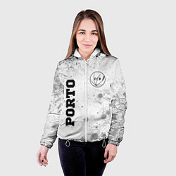 Куртка с капюшоном женская Porto sport на светлом фоне: надпись, символ, цвет: 3D-белый — фото 2