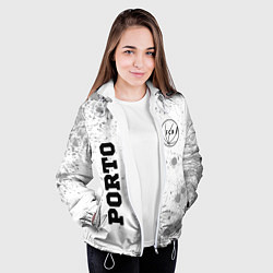 Куртка с капюшоном женская Porto sport на светлом фоне: надпись, символ, цвет: 3D-белый — фото 2