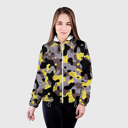 Куртка с капюшоном женская Камуфляж Yellow Stinger, цвет: 3D-белый — фото 2