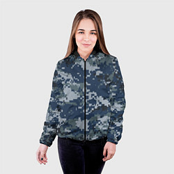 Куртка с капюшоном женская Камуфляж Росгвардия цифра, цвет: 3D-черный — фото 2