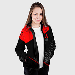 Куртка с капюшоном женская Mitsubishi - Sportwear, цвет: 3D-черный — фото 2