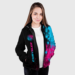 Куртка с капюшоном женская Chrysler - neon gradient: по-вертикали, цвет: 3D-черный — фото 2