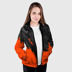 Куртка с капюшоном женская Black & Orange, цвет: 3D-черный — фото 2