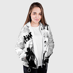 Куртка с капюшоном женская Пауэр - Человек-бензопила, цвет: 3D-белый — фото 2