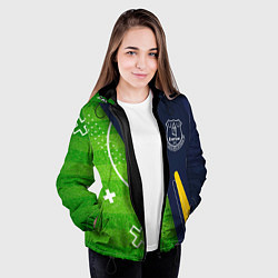 Куртка с капюшоном женская Everton football field, цвет: 3D-черный — фото 2