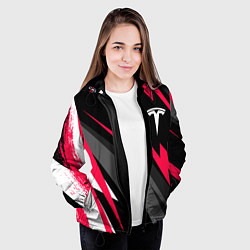 Куртка с капюшоном женская Tesla fast lines, цвет: 3D-черный — фото 2