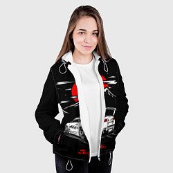 Куртка с капюшоном женская Тойота супра - JDM Style, цвет: 3D-белый — фото 2