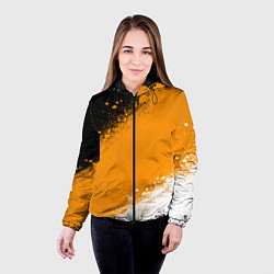 Куртка с капюшоном женская Имперский флаг - триколор, цвет: 3D-черный — фото 2