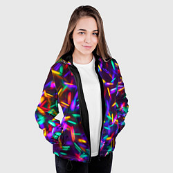 Куртка с капюшоном женская Цветомузыка, цвет: 3D-черный — фото 2