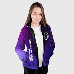 Куртка с капюшоном женская Nirvana просто космос, цвет: 3D-черный — фото 2