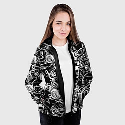 Куртка с капюшоном женская JDM Pattern, цвет: 3D-черный — фото 2