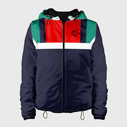 Женская куртка FIRM синий с зелеными плечами