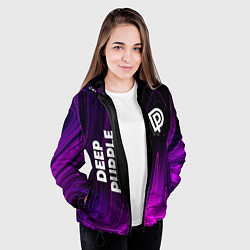 Куртка с капюшоном женская Deep Purple violet plasma, цвет: 3D-черный — фото 2