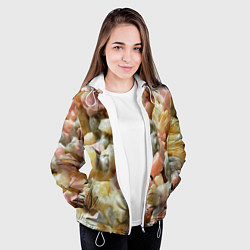 Куртка с капюшоном женская Салат оливье, цвет: 3D-белый — фото 2