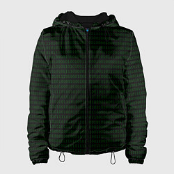 Куртка с капюшоном женская Однотонный двоичный код, цвет: 3D-черный