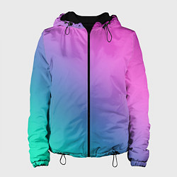 Женская куртка Розовый с бирюзовым и синим градиент