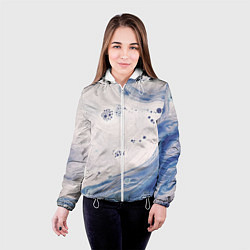 Куртка с капюшоном женская Мыльная Текстура, цвет: 3D-белый — фото 2