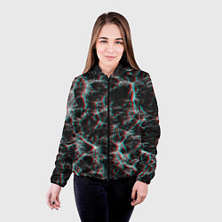 Куртка с капюшоном женская Сеть нейронов, цвет: 3D-черный — фото 2
