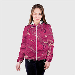 Куртка с капюшоном женская Яркая волна, цвет: 3D-белый — фото 2