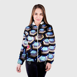 Куртка с капюшоном женская Железный человек, цвет: 3D-белый — фото 2