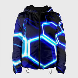Женская куртка Neon abstraction plates storm