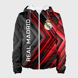Куртка с капюшоном женская Real Madrid art, цвет: 3D-белый