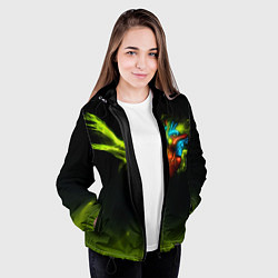 Куртка с капюшоном женская Сердце стихии, цвет: 3D-черный — фото 2