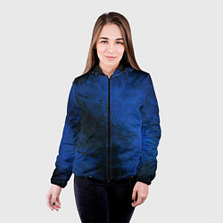 Куртка с капюшоном женская Синий дым, цвет: 3D-черный — фото 2