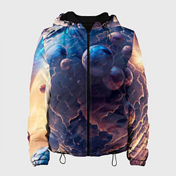 Куртка с капюшоном женская Фантастический футбол, цвет: 3D-черный