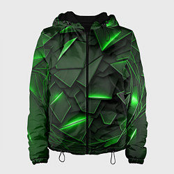 Женская куртка Зеленые объемные осколки