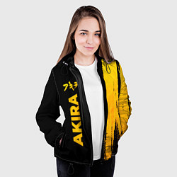 Куртка с капюшоном женская Akira - gold gradient: по-вертикали, цвет: 3D-черный — фото 2