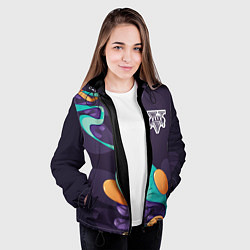 Куртка с капюшоном женская GTA graffity splash, цвет: 3D-черный — фото 2