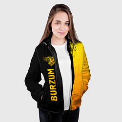Куртка с капюшоном женская Burzum - gold gradient: по-вертикали, цвет: 3D-черный — фото 2