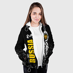 Куртка с капюшоном женская Russia national team: национальная сборная, цвет: 3D-белый — фото 2