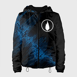 Куртка с капюшоном женская Thousand Foot Krutch звуковая волна, цвет: 3D-черный