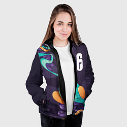 Куртка с капюшоном женская Rainbow Six graffity splash, цвет: 3D-черный — фото 2