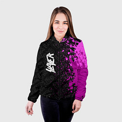 Куртка с капюшоном женская Slayer rock legends: по-вертикали, цвет: 3D-черный — фото 2