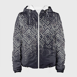 Куртка с капюшоном женская Этнические узоры, цвет: 3D-белый