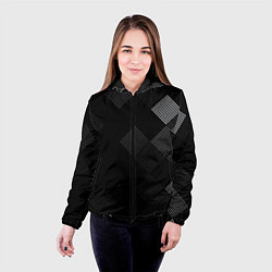 Куртка с капюшоном женская Векторная сетка, цвет: 3D-черный — фото 2