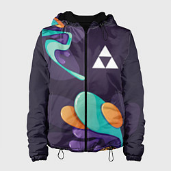 Куртка с капюшоном женская Zelda graffity splash, цвет: 3D-черный