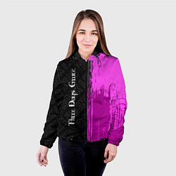 Куртка с капюшоном женская Three Days Grace rock legends: по-вертикали, цвет: 3D-черный — фото 2